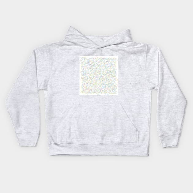 Pollock style colorful lines medley Kids Hoodie by Mokoosh